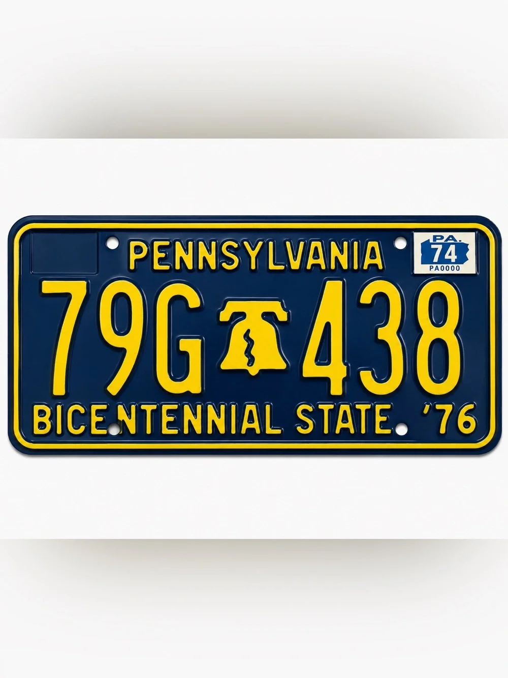 Pennsylvania Bicentennial State 1976 License Plate